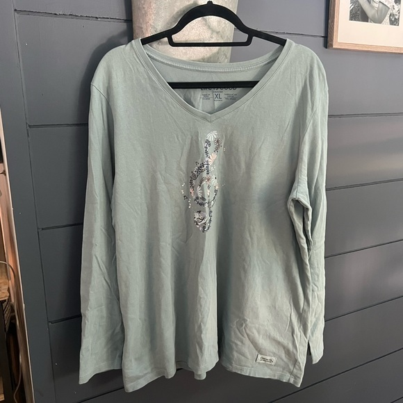Life Is Good Tops - Life is good crusher music note ‎ long sleeve top xl